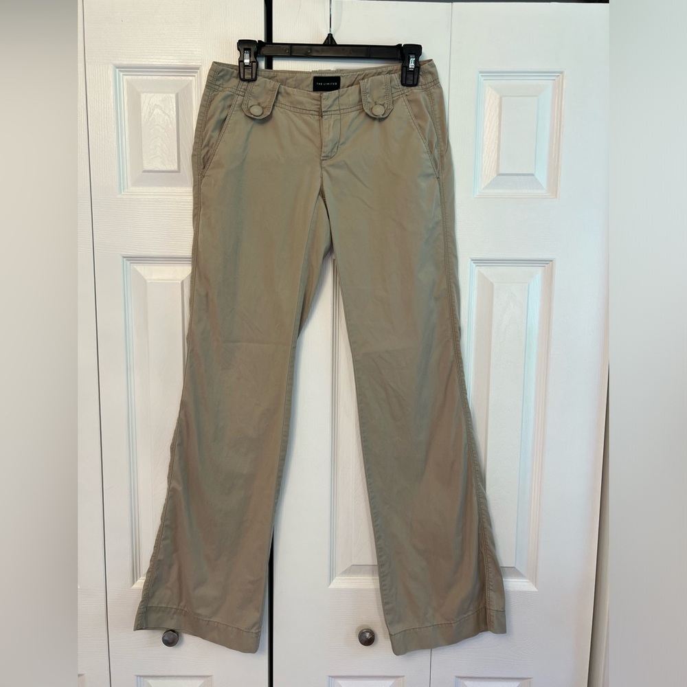 Vintage Khaki Low-rise Flare Pants